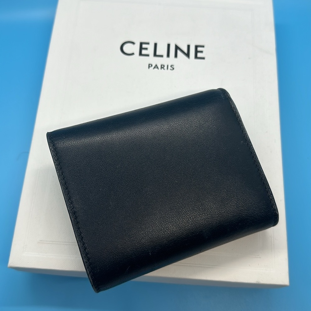 Small Flap Wallet Triomphe In Shiny Calfskin - image 2